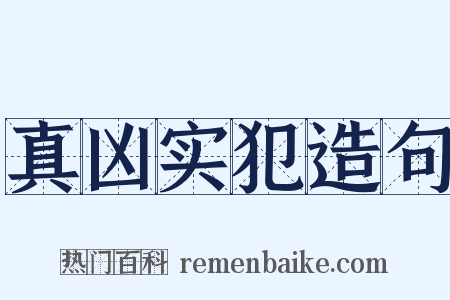 真凶实犯造句是什么意思的图片